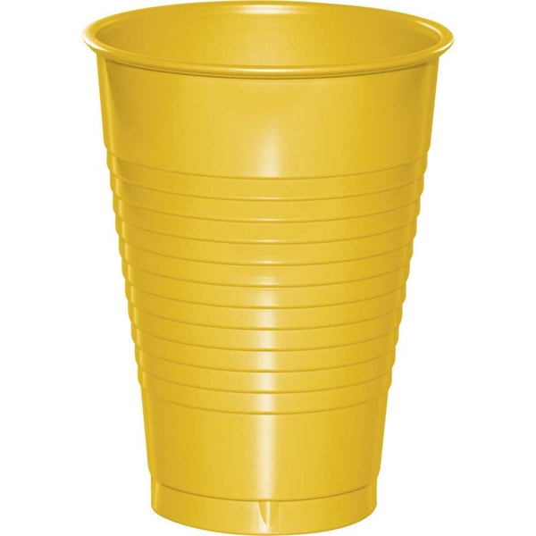 Tumbler Plastic 20 Count School Bus Yellow