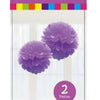 Two Lavender Tissue Decoration Pom Poms