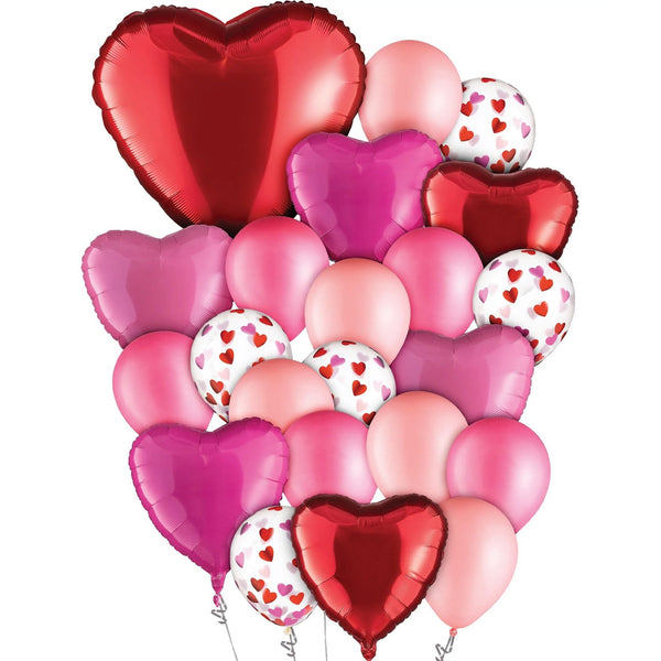 Valentines Latex & Foil Balloon Bundle Kit