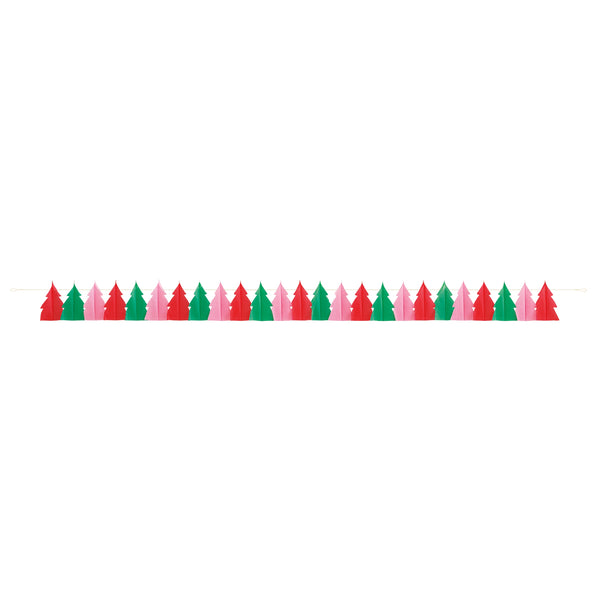 Vibrant Christmas 3D 14ft Garland Kit, Pink/Red/Green