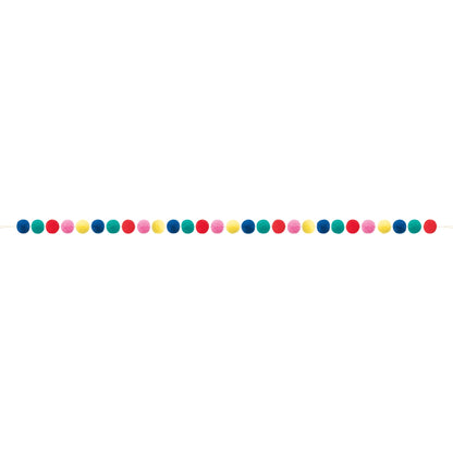 Vibrant Christmas 7' Pom Pom Garland