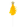 Vibrant Christmas Tree-shaped Cake Toppers, 6 Count