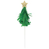 Vibrant Christmas Tree-shaped Cake Toppers, 6 Count