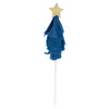 Vibrant Christmas Tree-shaped Cake Toppers, 6 Count