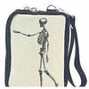 Vintage Print Skeleton Wristlet
