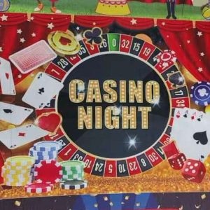 Vinyl Casino Night Party Backdrop 4'x6'