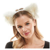 White Furry Cat Ear Headband