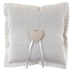White Heart Ring Pillow Cushion