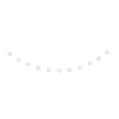 White Honeycomb Ball Garland – 7ft