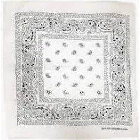 White Paisley Bandana