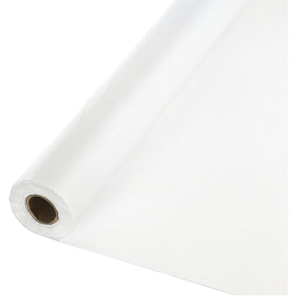 White Plastic Table Cover Roll, 40'x100'