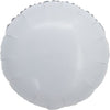 White Round Foil Balloon 18"