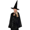 Witch Cape & Hat Set Black