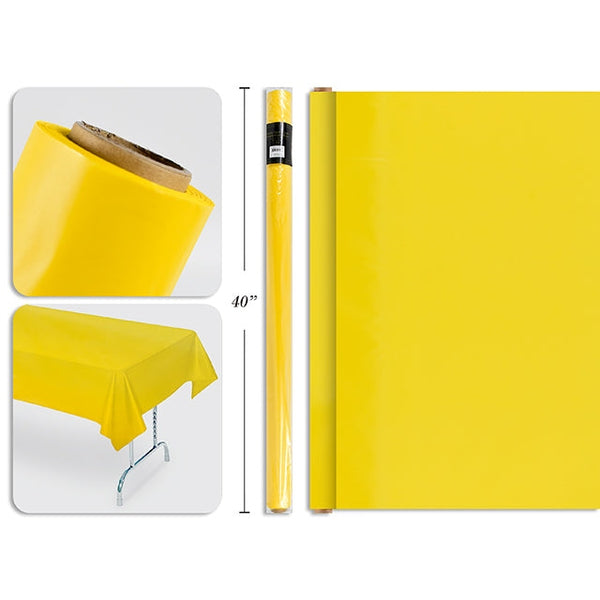 Yellow Plastic Table Roll 40x100ft