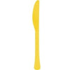 Yellow Solid Premium Plastic Knives, 20 Count
