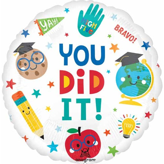 You Did It! 18" Kindergarten Graduation Balloon