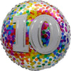 Happy 10th Birthday Rainbow Confetti 18" Foil Balloon
