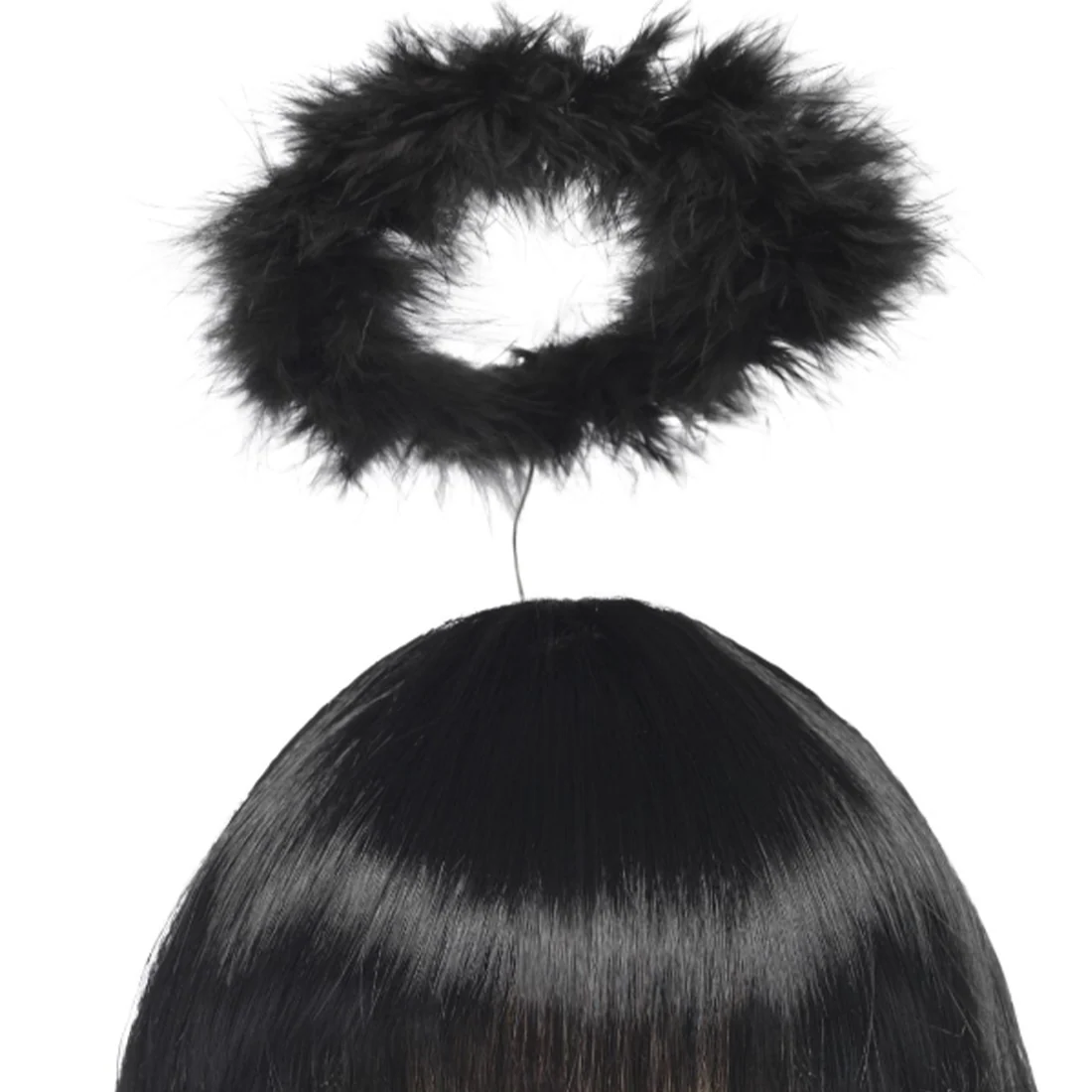 Black Maribou Angel Halo