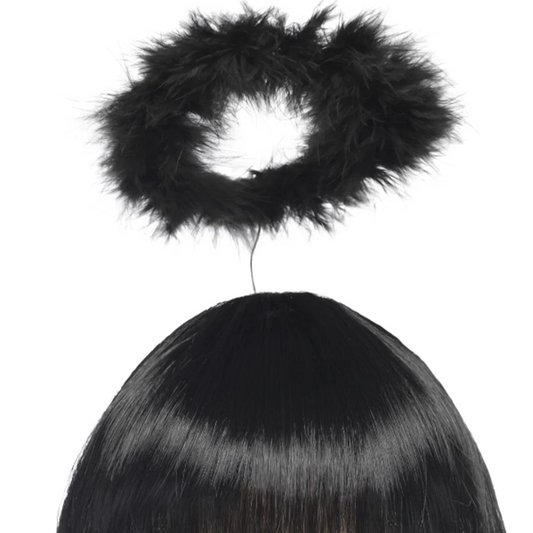 Black Maribou Angel Halo