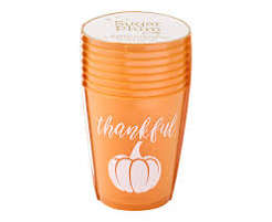 Thankful Frost Flex 8oz Thanksgiving Goblets, Set of 8