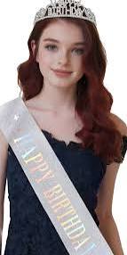 Happy Birthday Silver Crown and Tiara Set