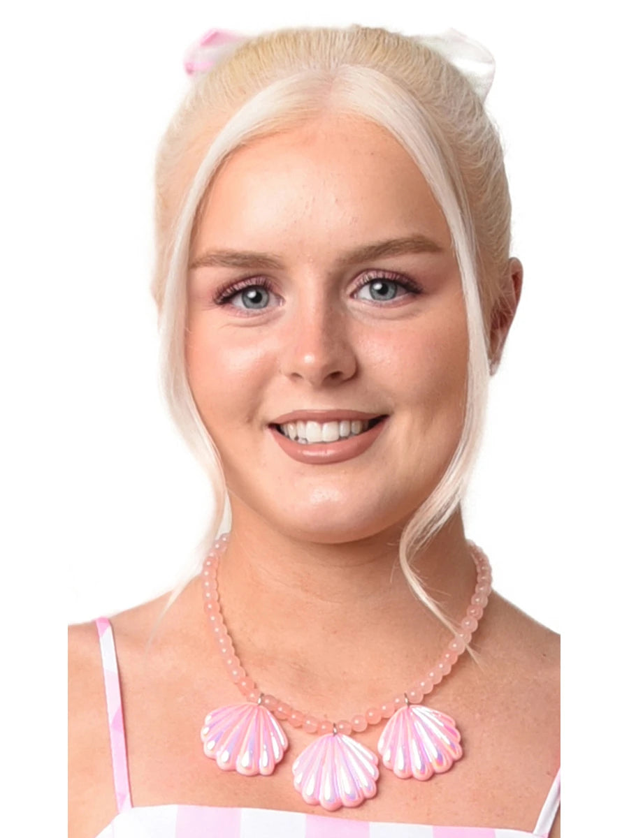 Pink Mermaid Seashell Necklace Costume Accessory