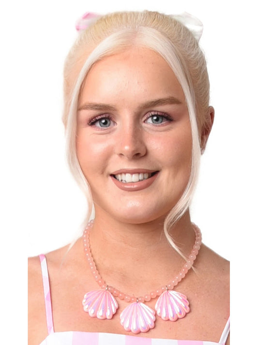 Pink Mermaid Seashell Necklace Costume Accessory