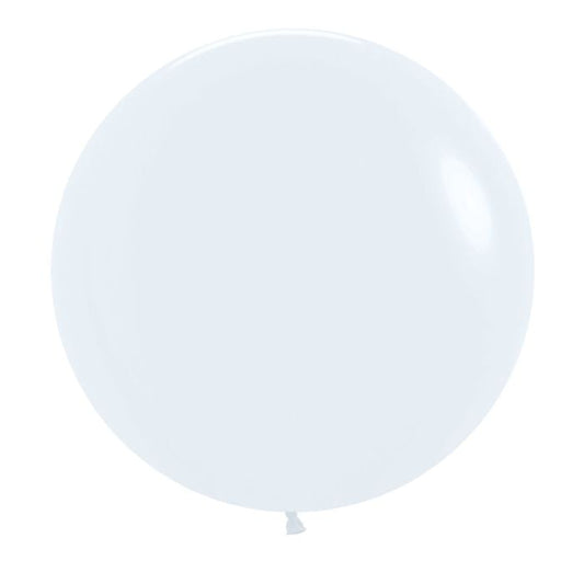 24" Fashion White Sempertex Latex Balloons, Pack of 10