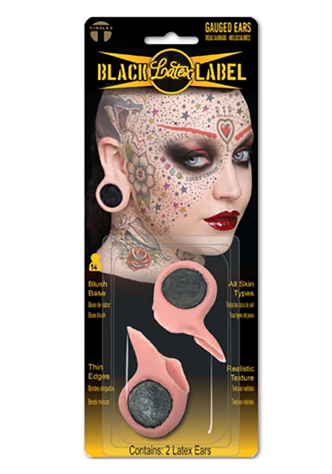 Piercing Gauged Ears Prosthetic Costume Accessory