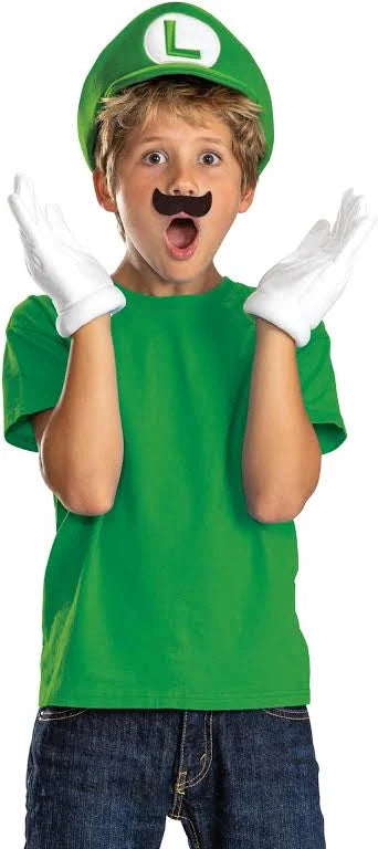 Child Luigi Accessory Kit with Hat, Gloves and Moustache