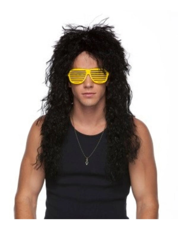 Black Heavy Metal Wig