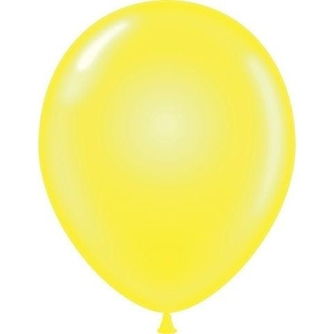 11" Tuftex Balloons 100 Per Package Clear Yellow