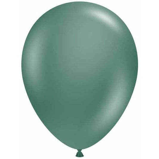 11" Tuftex Balloons 100 Per Package Evergreen