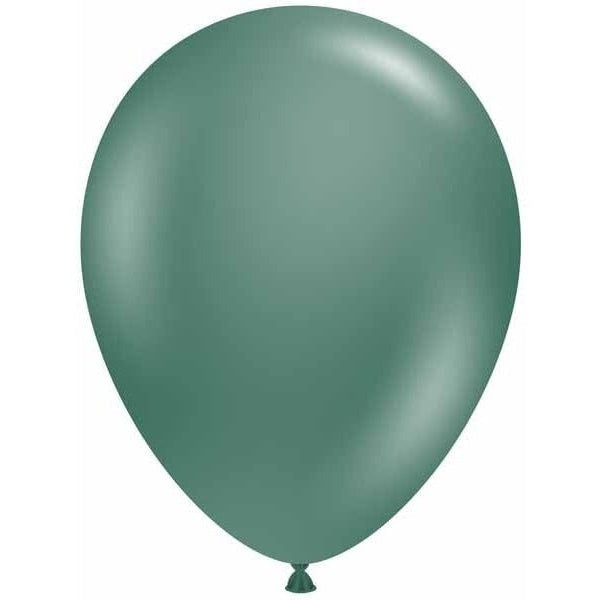 11" Tuftex Balloons 100 Per Package Evergreen