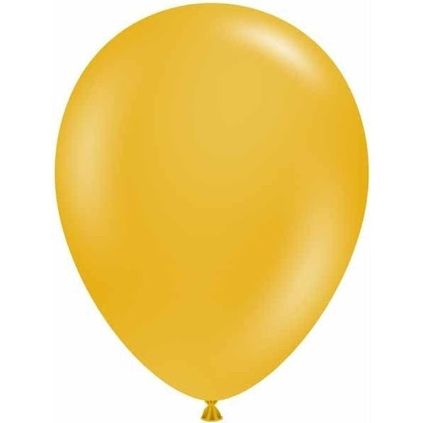 11" Tuftex Balloons 100 Per Package Mustard
