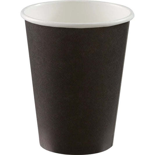 12 Oz. Paper Cups, 50 Count. - Jet Black