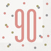 16 Glitz Rose Gold Luncheon Napkins 90