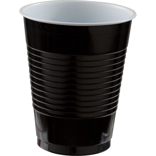 18 Oz. Plastic Cups, 50 Count. - Black
