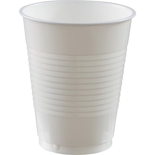 18 Oz. Plastic Cups, 50 Count. - Frosty White