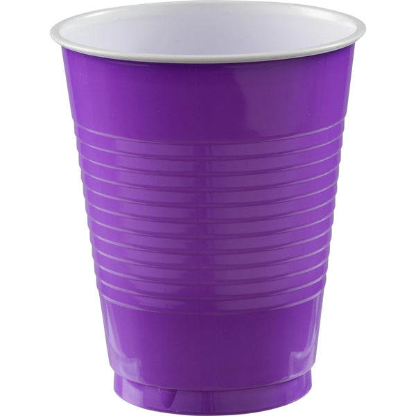 18 Oz. Plastic Cups, 50 Count. - Purple