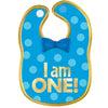 1St Birthday Blue Fabric Bib