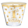 1St Birthday Gold Hot Stamped Tumblers, 9 Oz.