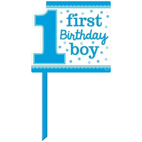 1St Birthday Lawn Yard Sign - Blue