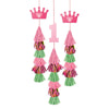 1St Birthday Pink Dangle Decorations Value Pack