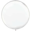 24" Round Latex Balloons - Clear 4 Count