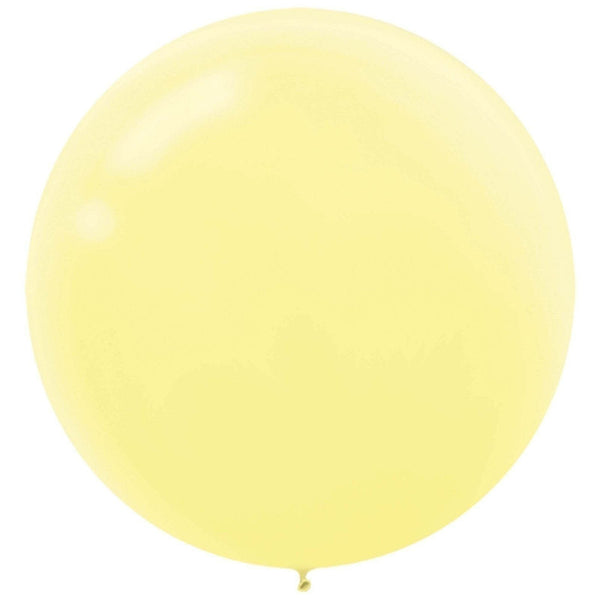 24" Round Latex Balloons - Pastel Assorted