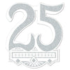 25Th Anniversary Crest Glitter Print 1 Side