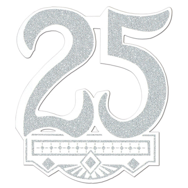 25Th Anniversary Crest Glitter Print 1 Side
