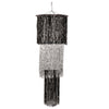 3-Tier Shimmering Chandelier Black & Silver 1-Ply