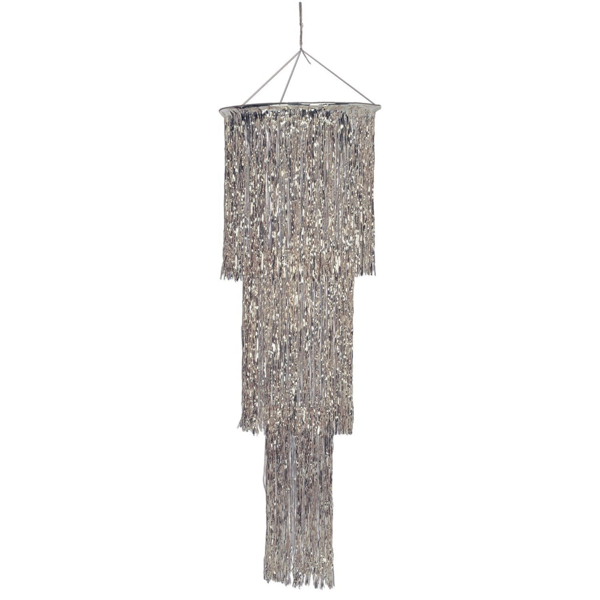 3-Tier Shimmering Chandelier Silver 1-Ply
